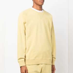 Orlebar Bear Crew Neck Watkins Sweatshirt Men's XL Yellow / Gold 100% Cotton